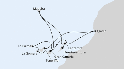 Kanaren, Madeira & Marokko