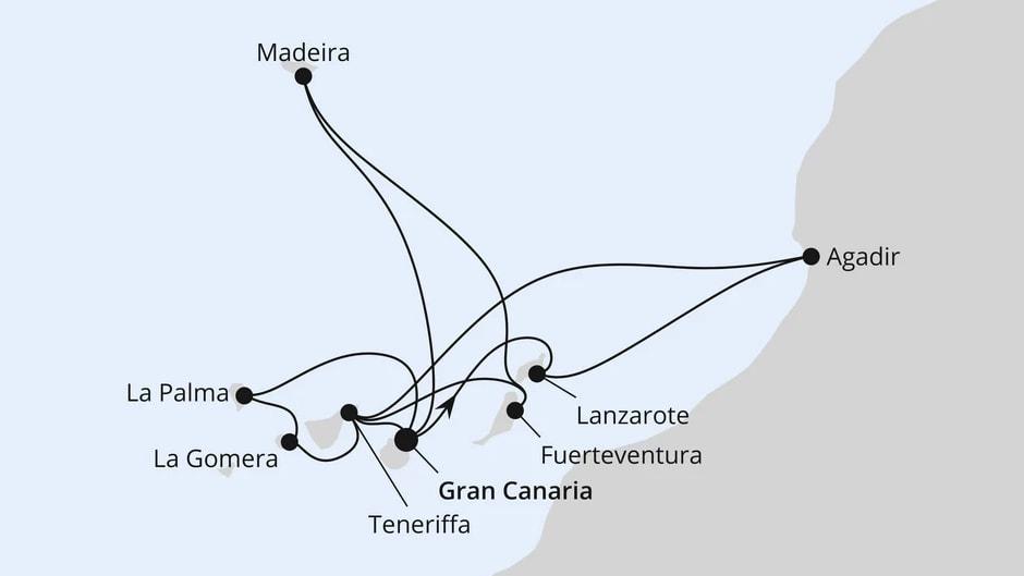 Große Kanaren-Reise mit Madeira & Marokko