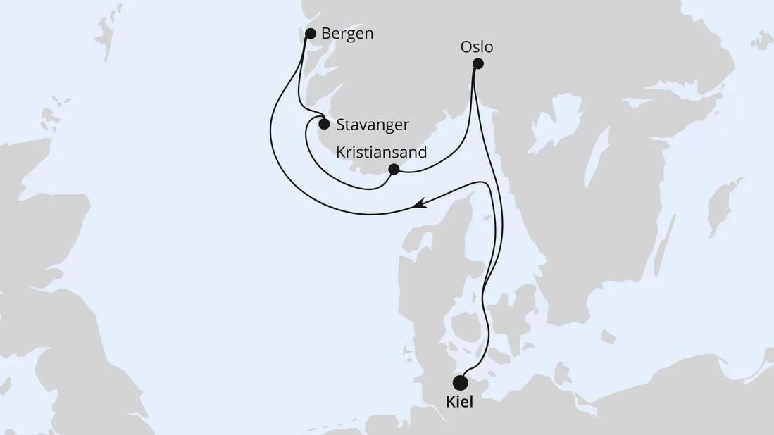 Südnorwegen ab Kiel