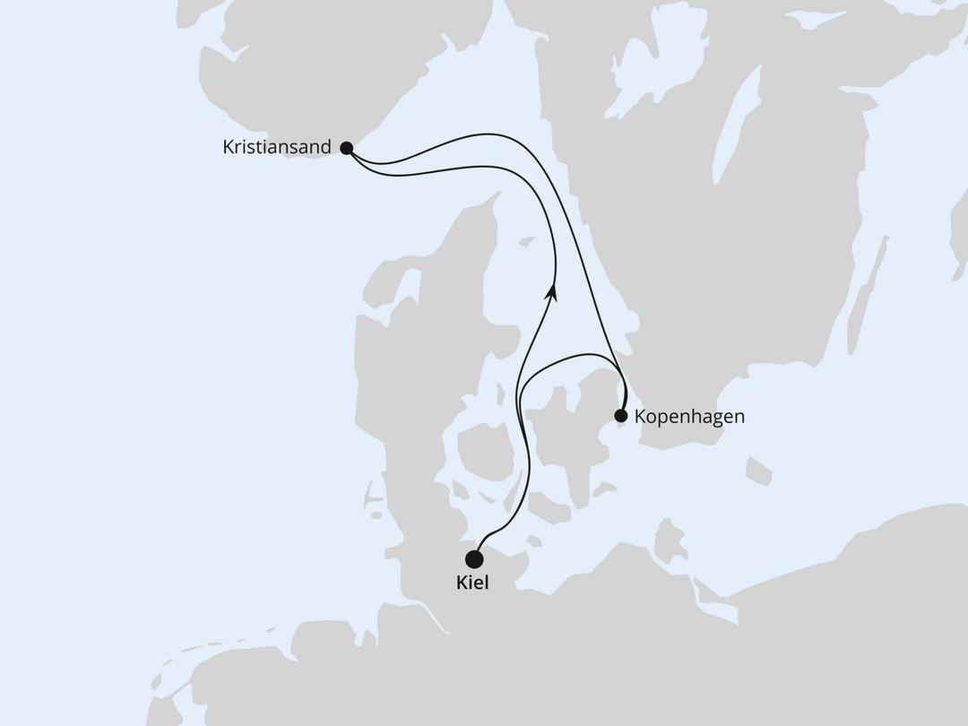 Kurzreise nach Kristiansand & Kopenhagen ab Kiel