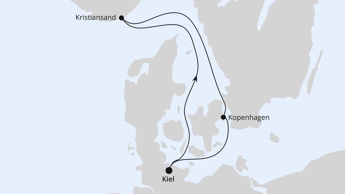 Kurzreise nach Kristiansand & Kopenhagen ab Kiel