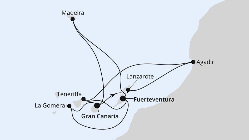 Kanaren, Madeira & Marokko