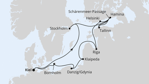 Schärengärten der Ostsee ab Kiel