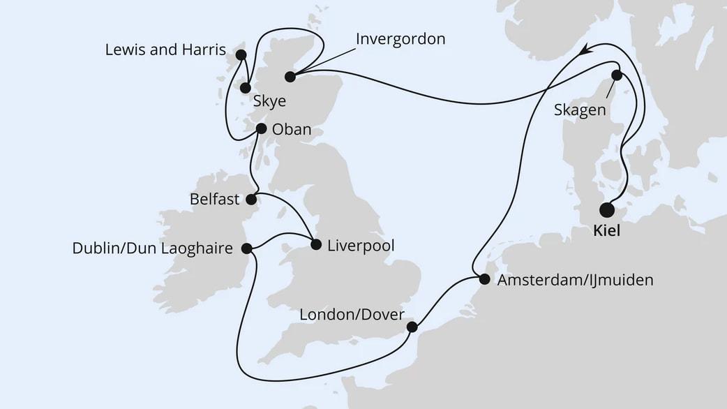 Großbritannien & Irland ab Kiel