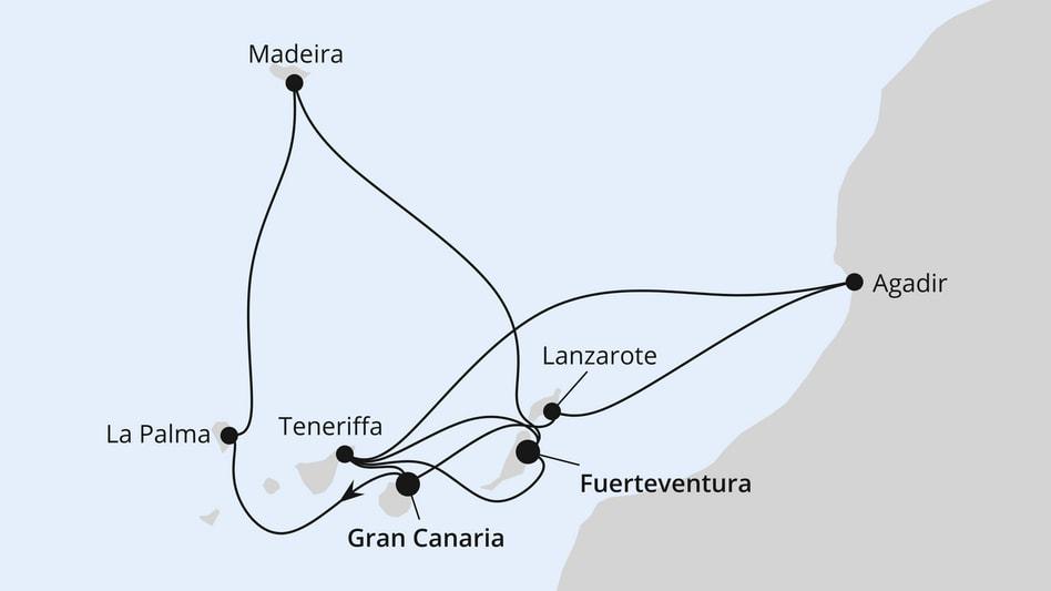 Kanaren, Madeira & Marokko