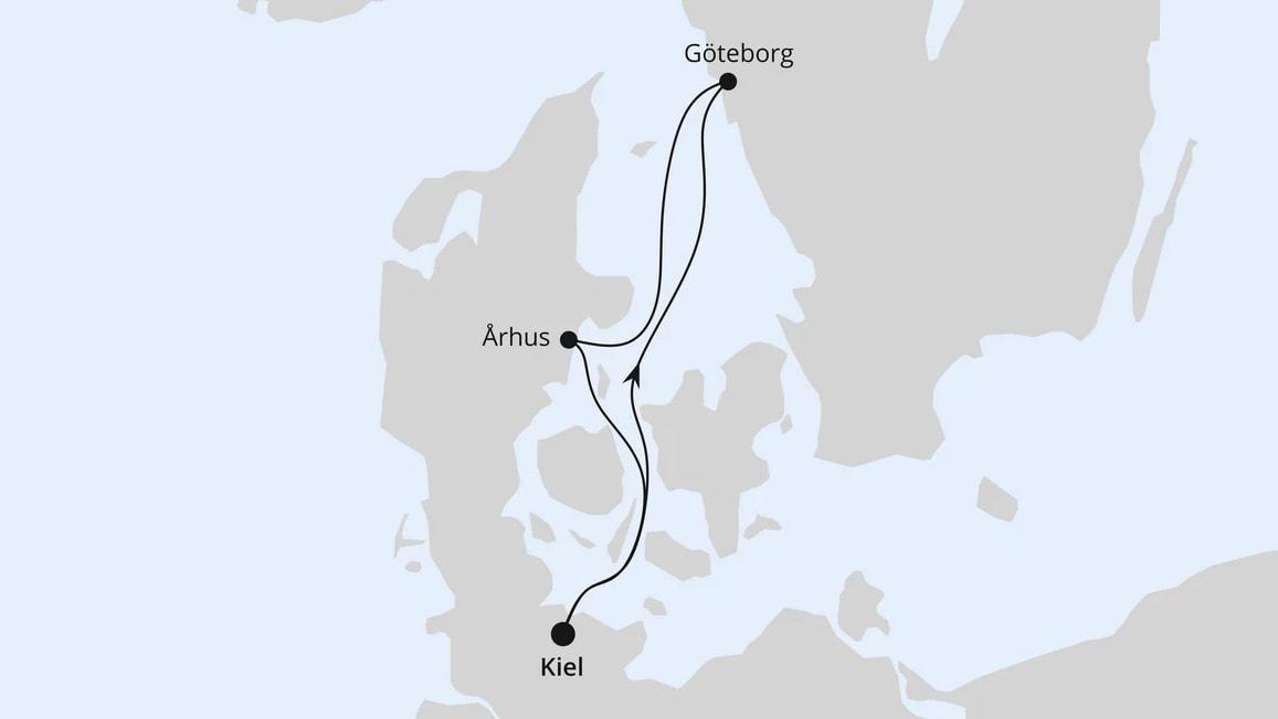 Kurzreise nach Århus & Göteborg ab Kiel