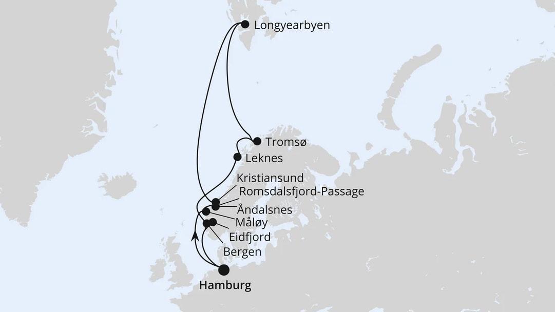 Norwegen mit Spitzbergen & Lofoten ab Hamburg