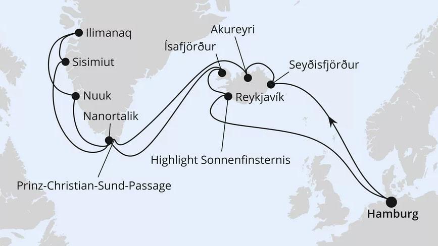 Island & Grönland mit Sonnenfinsternis ab Hamburg
