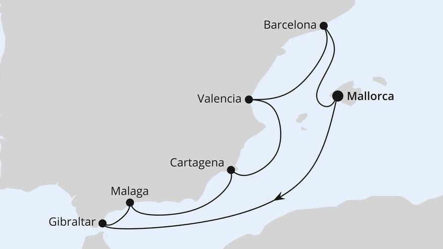 Mediterrane Schätze mit Gibraltar ab Mallorca