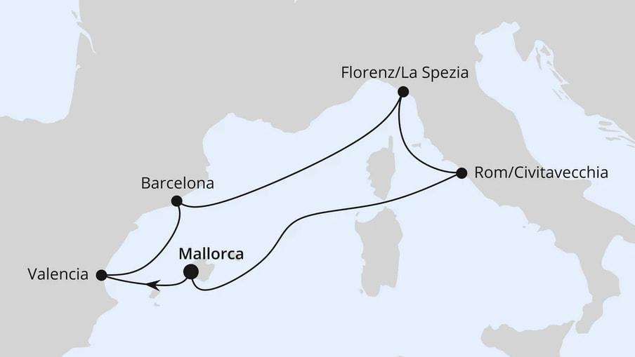 Weihnachtsreise nach Spanien & Italien ab Mallorca