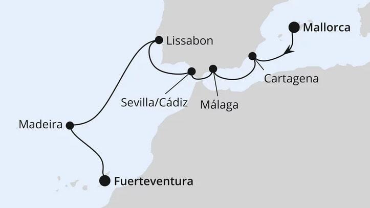 Andalusien, Portugal & Fuerteventura ab Mallorca