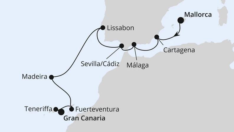 Andalusien, Portugal & Kanaren ab Mallorca