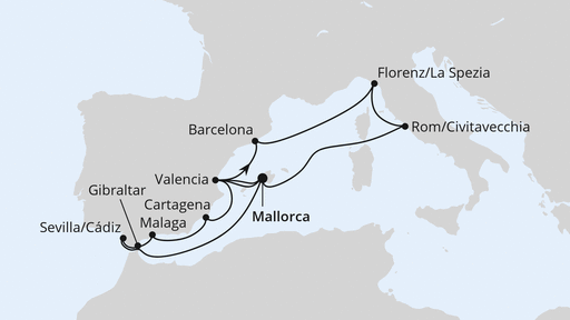 Feiertagsreise durchs Mittelmeer ab Mallorca