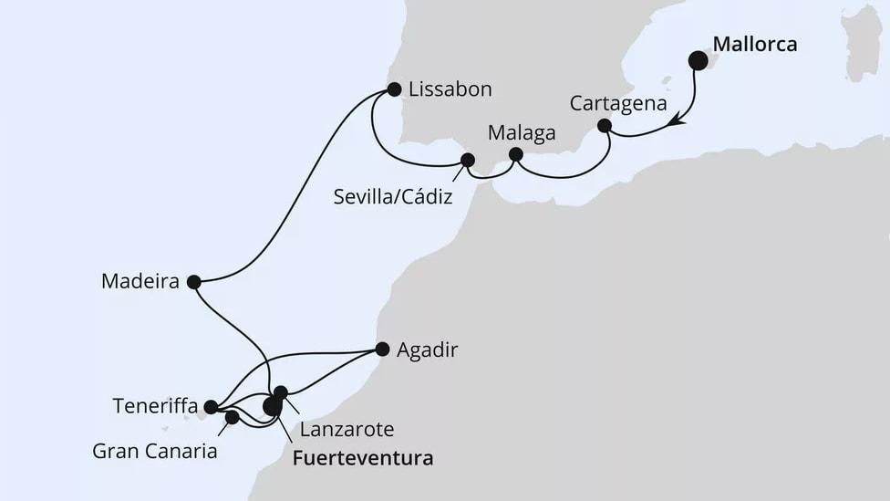 Andalusien, Portugal, Kanaren & Marokko