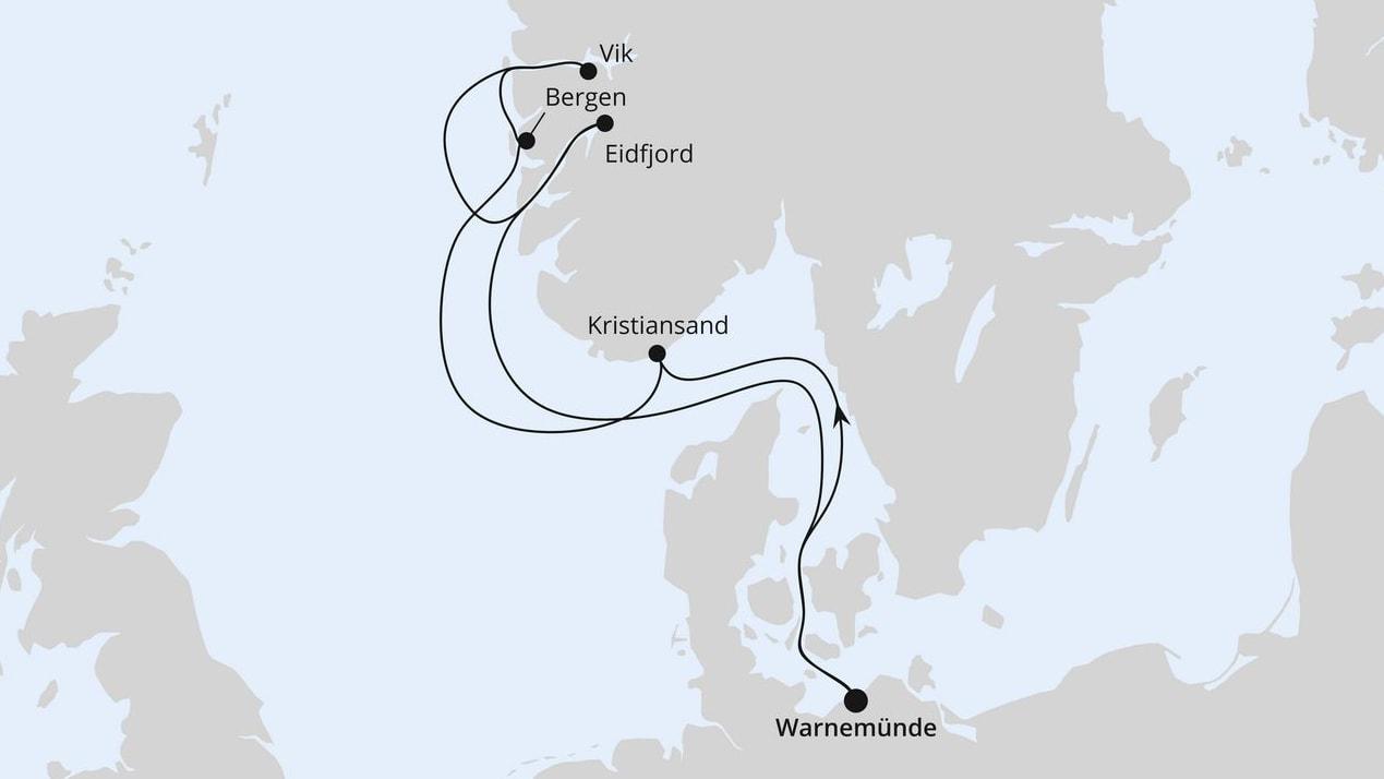 Norwegens Fjorde ab Warnemünde