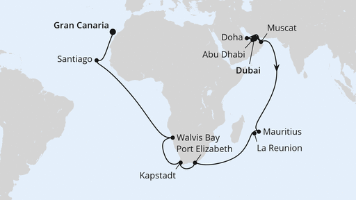 Weltenbummler Orient, Südafrika & Mauritius