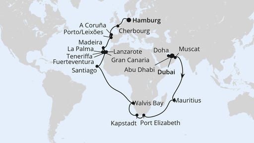 Weltenbummler Kanaren, Südafrika & Mauritius