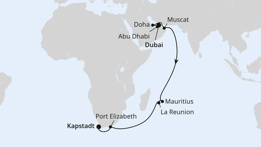 Von Dubai über Mauritius nach Kapstadt 1