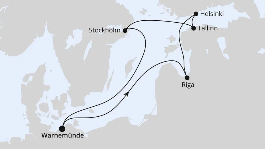 Ostsee ab Warnemünde