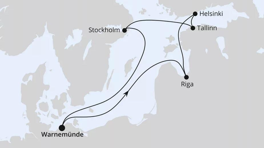 Ostsee ab Warnemünde