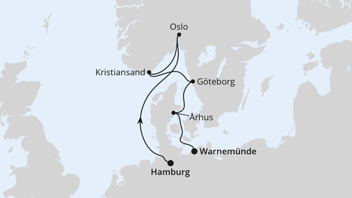 Skandinavische Städte ab Hamburg