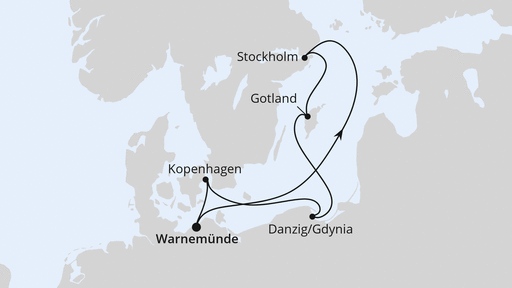 Schweden, Polen & Dänemark ab Warnemünde