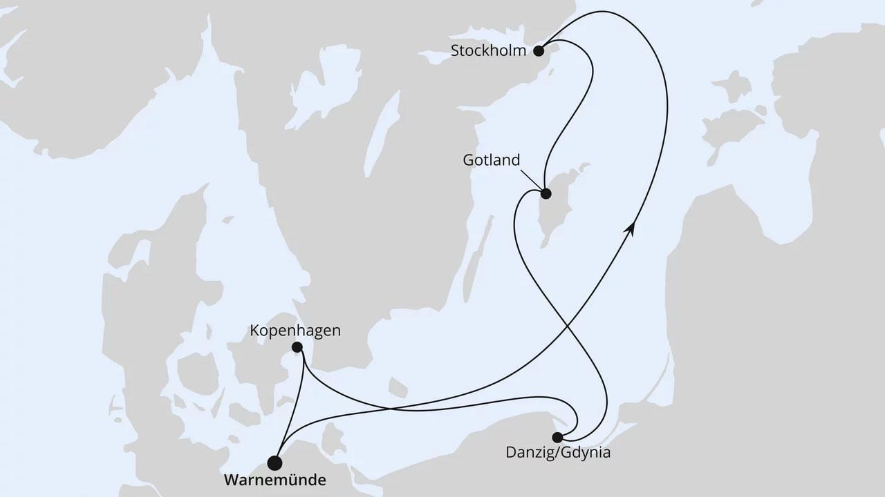 Schweden, Polen & Dänemark ab Warnemünde