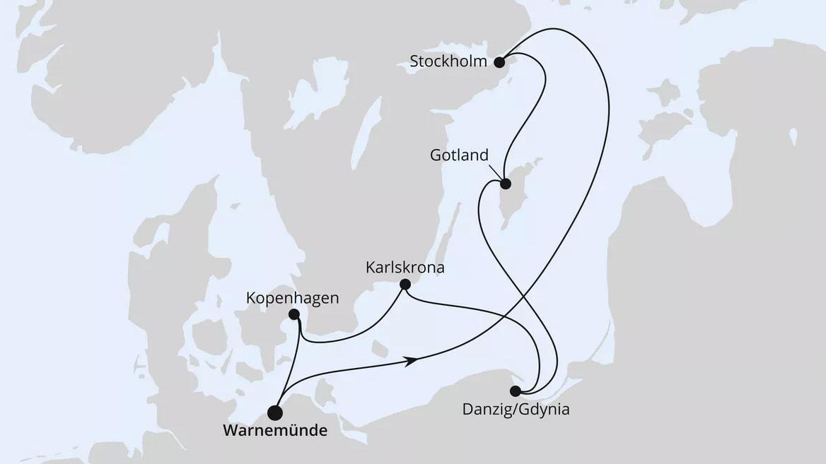 Schweden, Polen & Dänemark ab Warnemünde