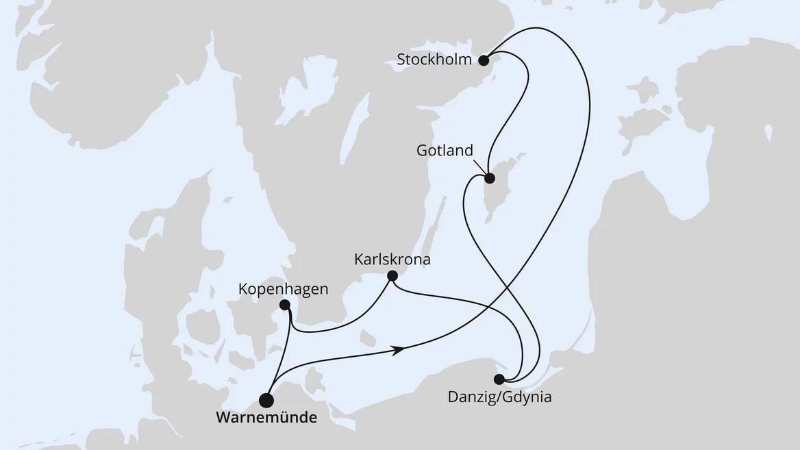 Schweden, Polen & Dänemark ab Warnemünde