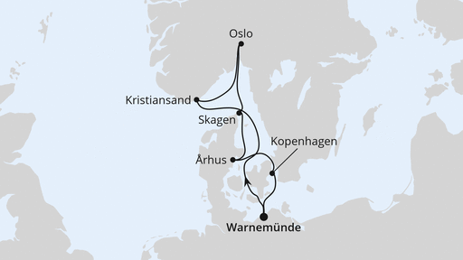 Skandinavische Städte ab Warnemünde