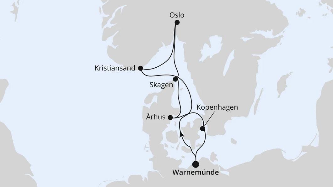 Skandinavische Städte ab Warnemünde