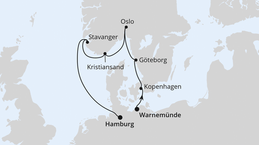 Norwegen & Dänemark ab Warnemünde