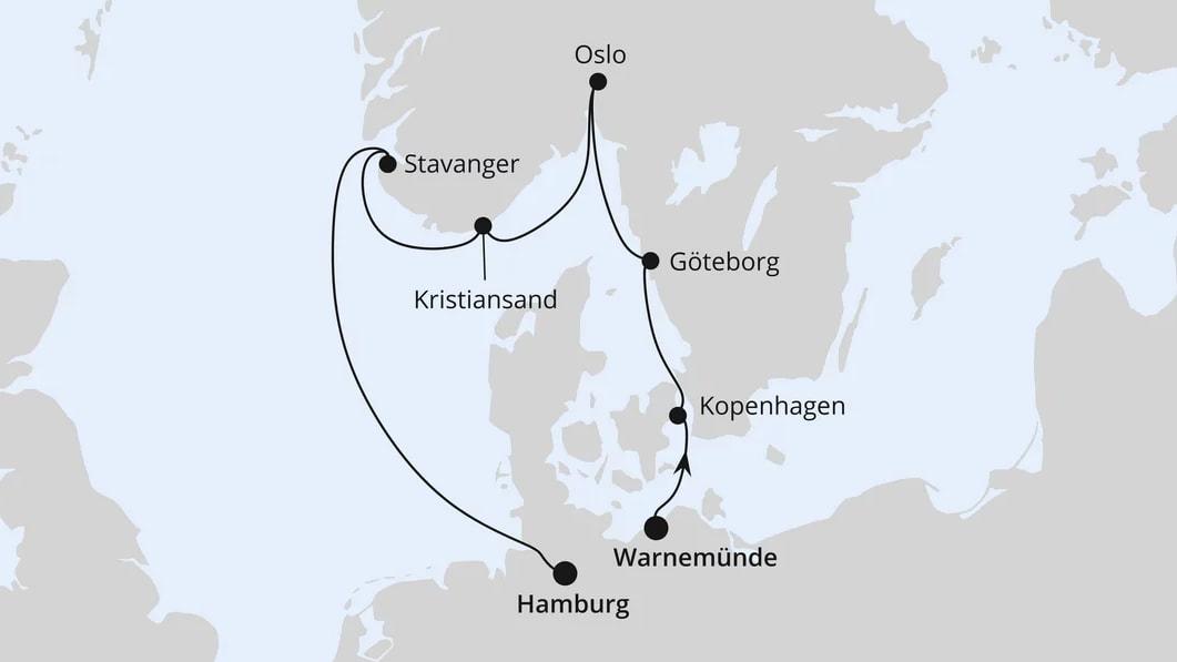 Norwegen & Dänemark ab Warnemünde