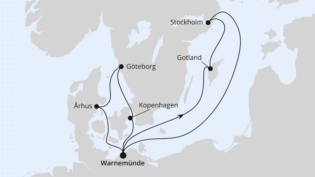Schweden & Dänemark mit Stockholm ab Warnemünde