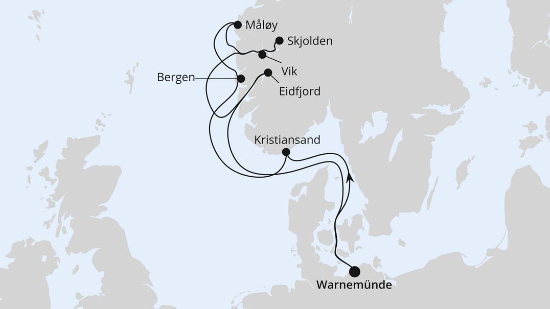 Norwegens Fjorde ab Warnemünde 1