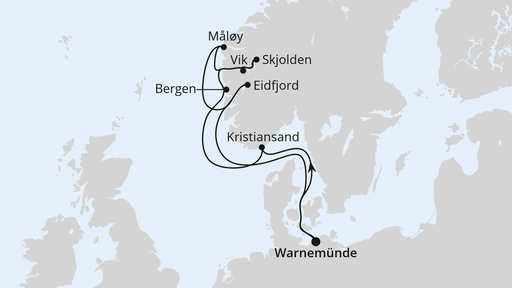 Norwegens Fjorde ab Warnemünde 1