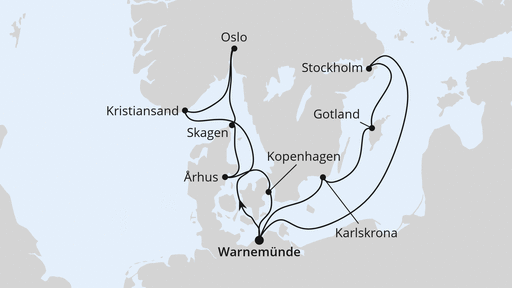 Skandinavien-Rundreise ab Warnemünde