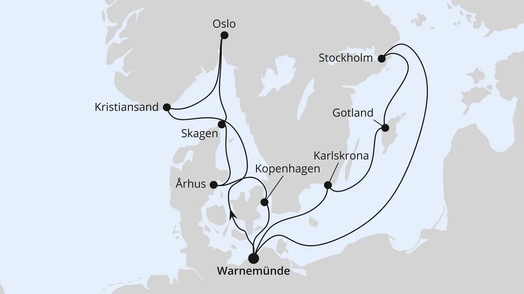 Skandinavien-Rundreise ab Warnemünde