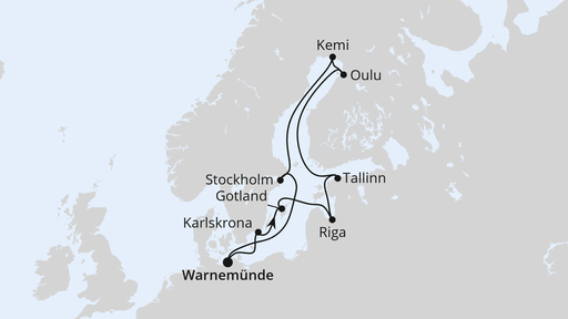 Schärengärten der Ostsee ab Warnemünde