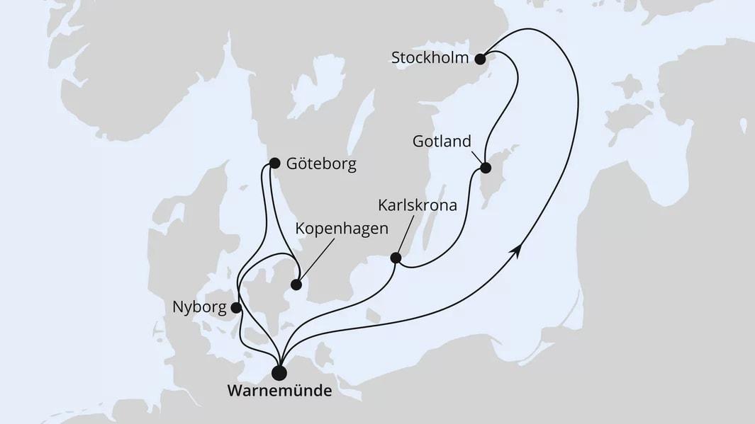 Städte der Ostsee ab Warnemünde 2