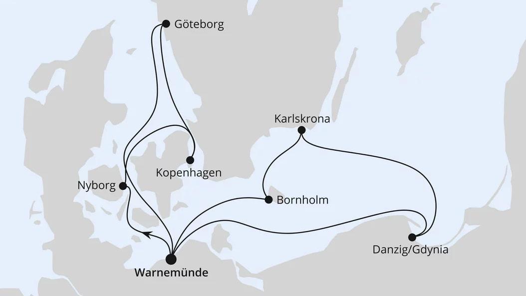 Schweden & Dänemark mit Polen ab Warnemünde