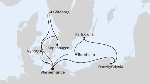 Schweden & Dänemark mit Polen ab Warnemünde