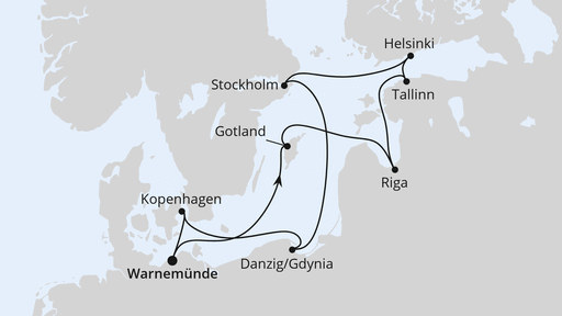 Städte der Ostsee ab Warnemünde 1