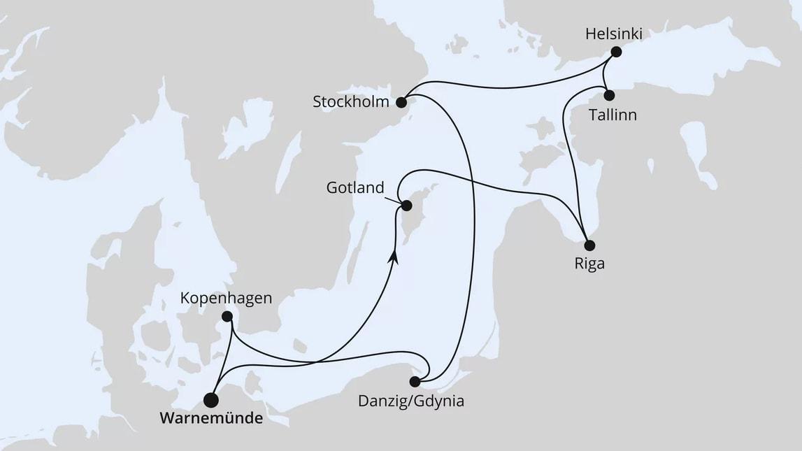 Städte der Ostsee ab Warnemünde 1