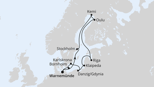 Schärengärten der Ostsee ab Warnemünde