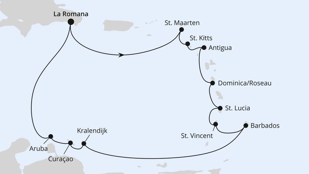 Karibische Inseln ab Dominikanische Republik 1
