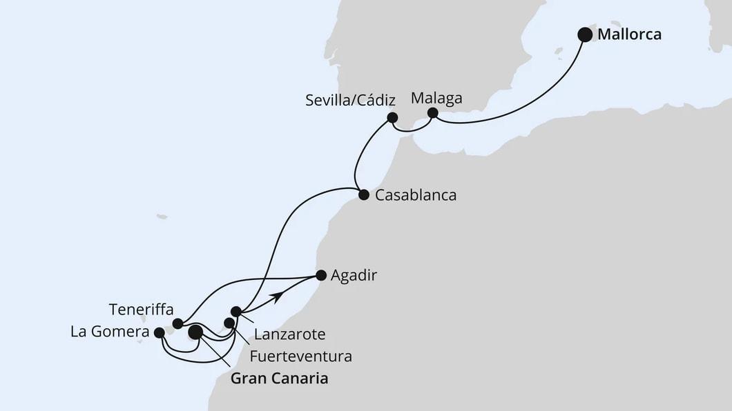 Kanaren, Marokko & Andalusien ab Gran Canaria 1
