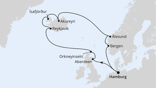 Nordische Inseln mit Island ab Hamburg