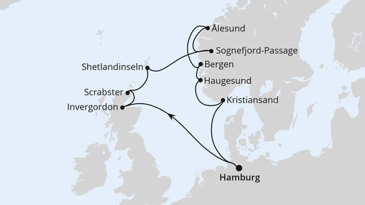 Nordische Inseln mit Norwegen