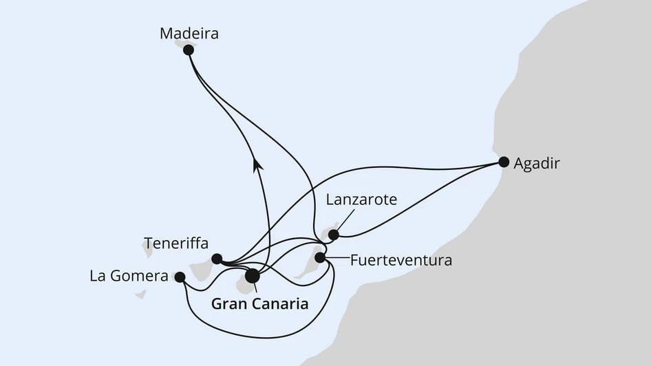 Große Kanaren-Reise mit Madeira & Marokko